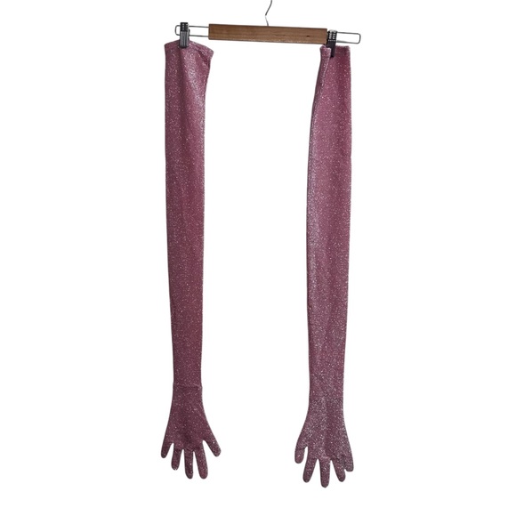 NEW NWT Kim Shui Glitter Tube Dress With Gloves In Pink - Picture 7 of 11